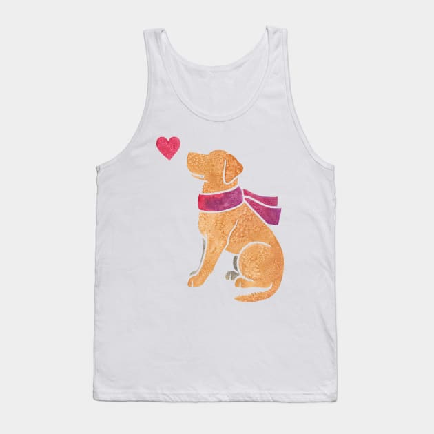 Watercolour Labrador Tank Top by animalartbyjess